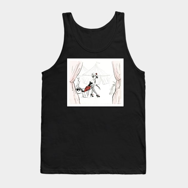 Fashion Circus Illustration Tank Top by IrenesGoodies